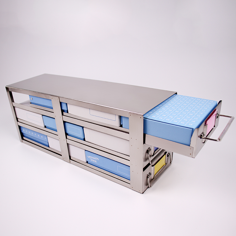 抽屉上取式冻存架/304超低温冰箱架/不锈钢冷冻架